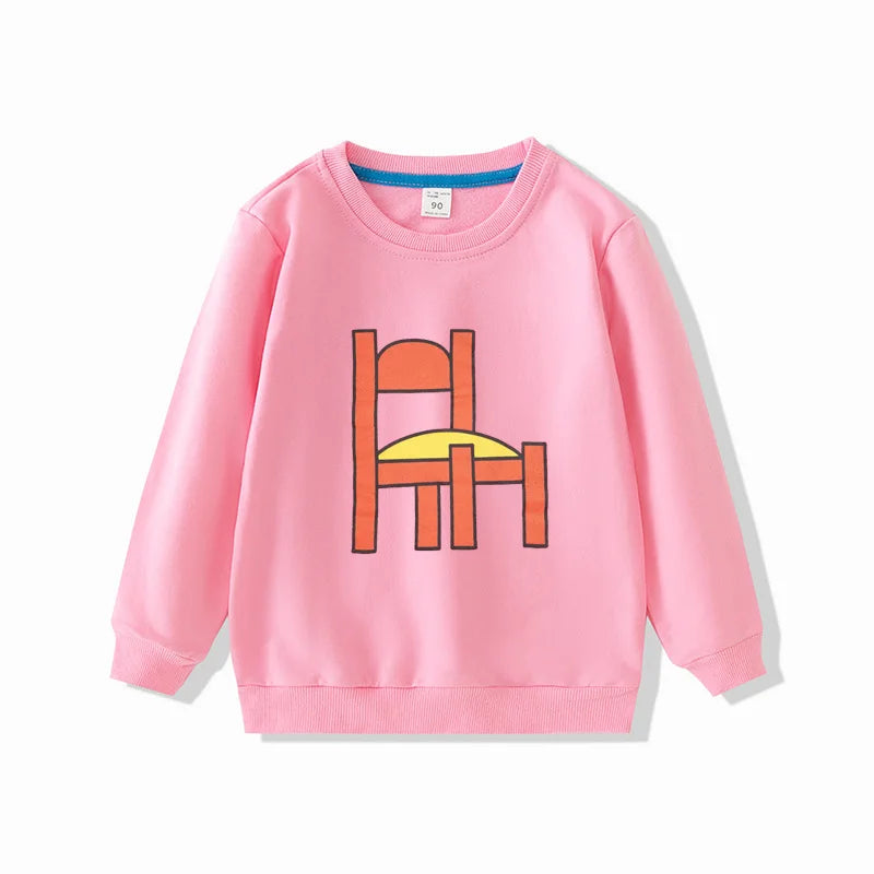 2025 Autumn Boys Girls Sweatshirts Long Sleeve Tops for Kids Children T-shirts Terry Toddler Pullover Baby Outfits Tees Clothing
