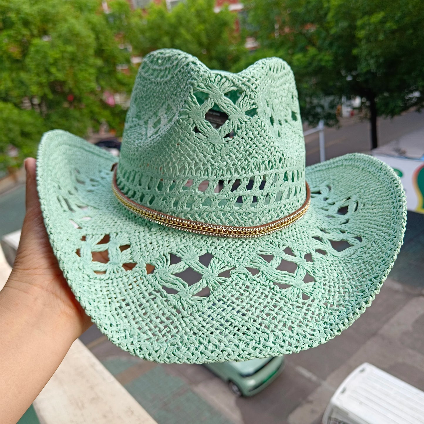 hats straw cowgirl western hat  mexican hat  retro curling hat western cowboy hat outdoor riding hat travel sports hat
