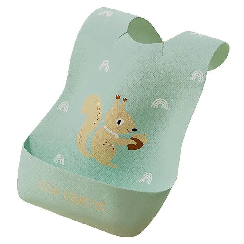 Kids Disposable Baby Bibs Baby Stuff Cartoon Printed Boys Girls Bib Adjustable Toddler Newborn Feeding Bib Burp Cloths Scarf