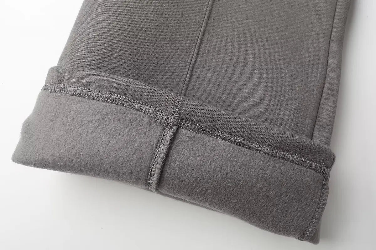 TRAFZR Cotton Zipper Cardigan Sets To Woman 2024 Tracksuit Suits Baggy Pants Sportswear Women Sweater 2 Piece Set Women Outfits