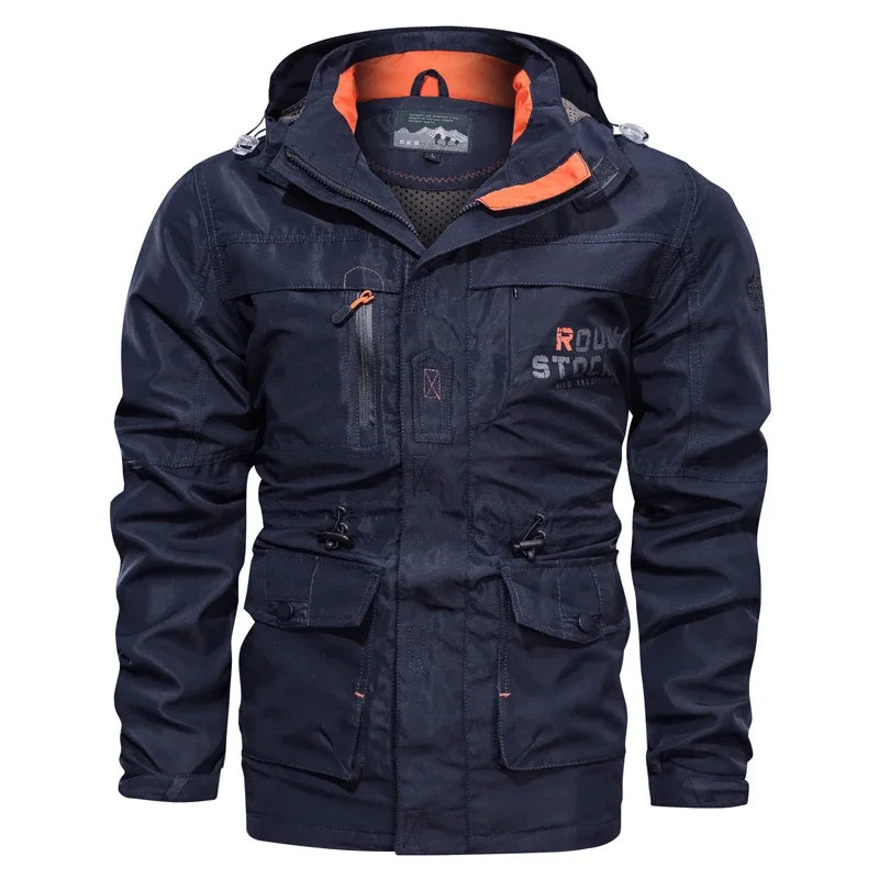Men Camping Lnterchange Jacket Men Men Outdoor Jacket Spring Autumn New Hooded Casual Jacket Men Windproof Windbreaker Coat