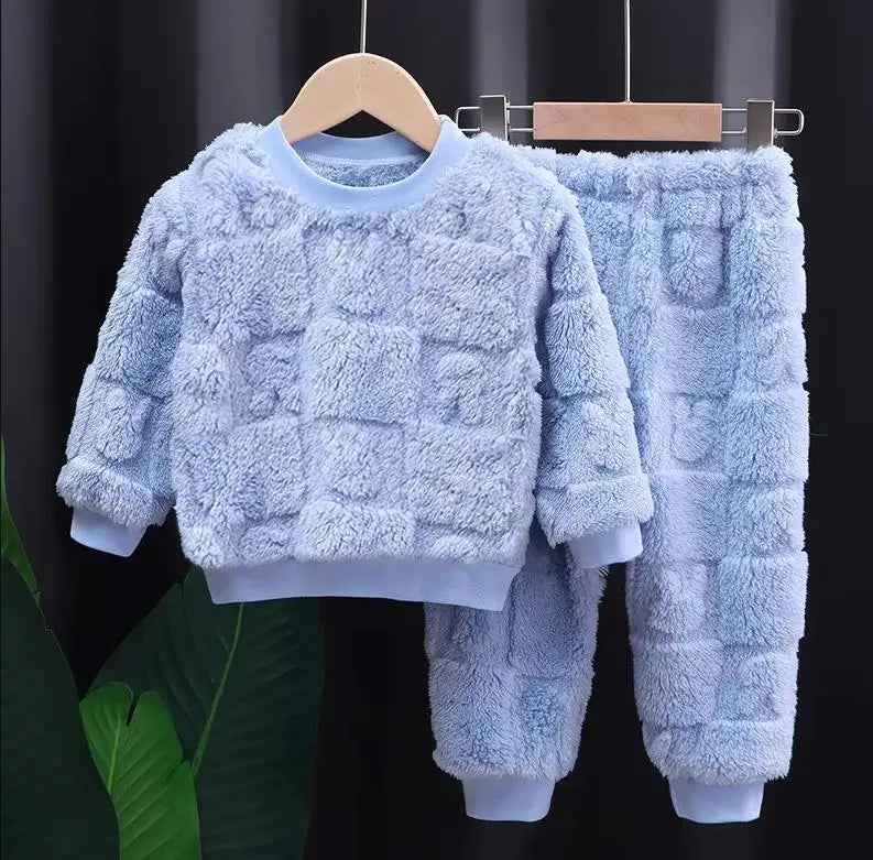 Children's Pajama Sets Tops + Pants 2Pcs Kids Pajamas Winter Girl Clothing Sets Comfortable Children Clothes Boys Sleepwear