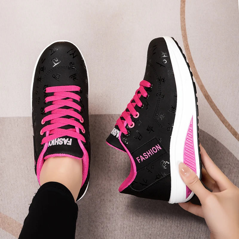 Women Sneakers Fashion Women Vulcanized Shoes High Quality Flats Shoes for Women Walking Platform Plus Size Zapatillas Mujer