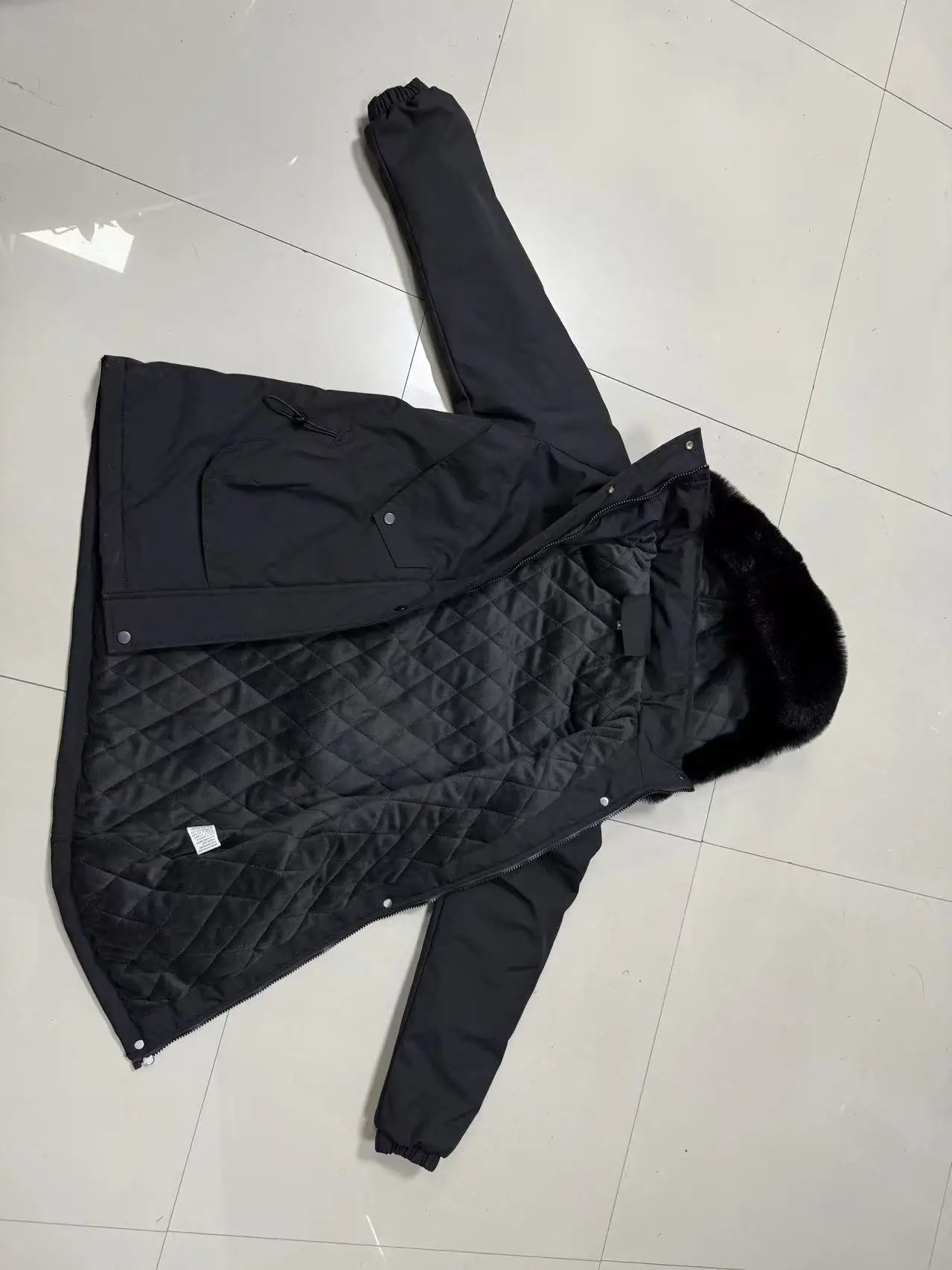 Cotton Coat Women 2025 Winter Mid-length Parka Plus Velvet Korean Style Large Fur Collar Plus Velvet Coat
