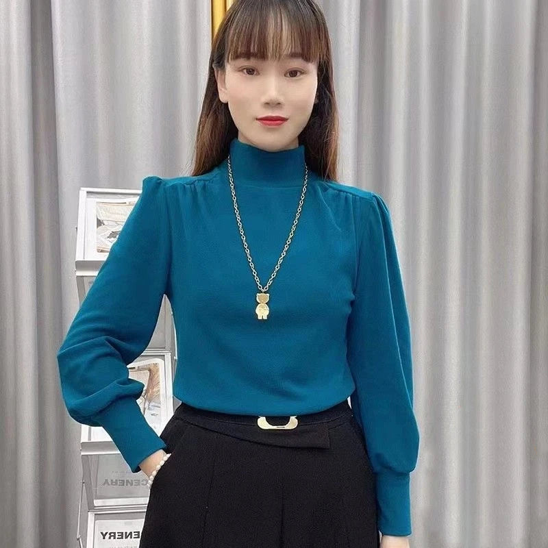 Women Clothing Simplicity All-match Casual Bottoming Shirt Spring Autumn New Long Sleeve Loose Fashion T Shirts Office Harajuku