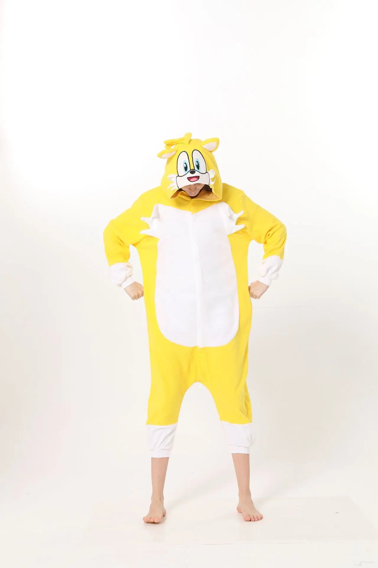 Sonic Anime Cartoon Plush Pajama Onesie Winter Flannel Adult Kids Sleepwear Warm Cosplay Bathrobe  Pijama Onesies