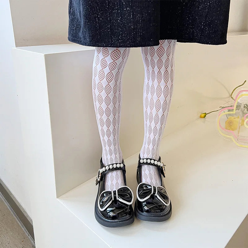 Girls Tights Princess Fishnet Cotton Baby Girl's One-Piece Pantyhose Baby Spring Summer New Style Trousers Lace Stocking