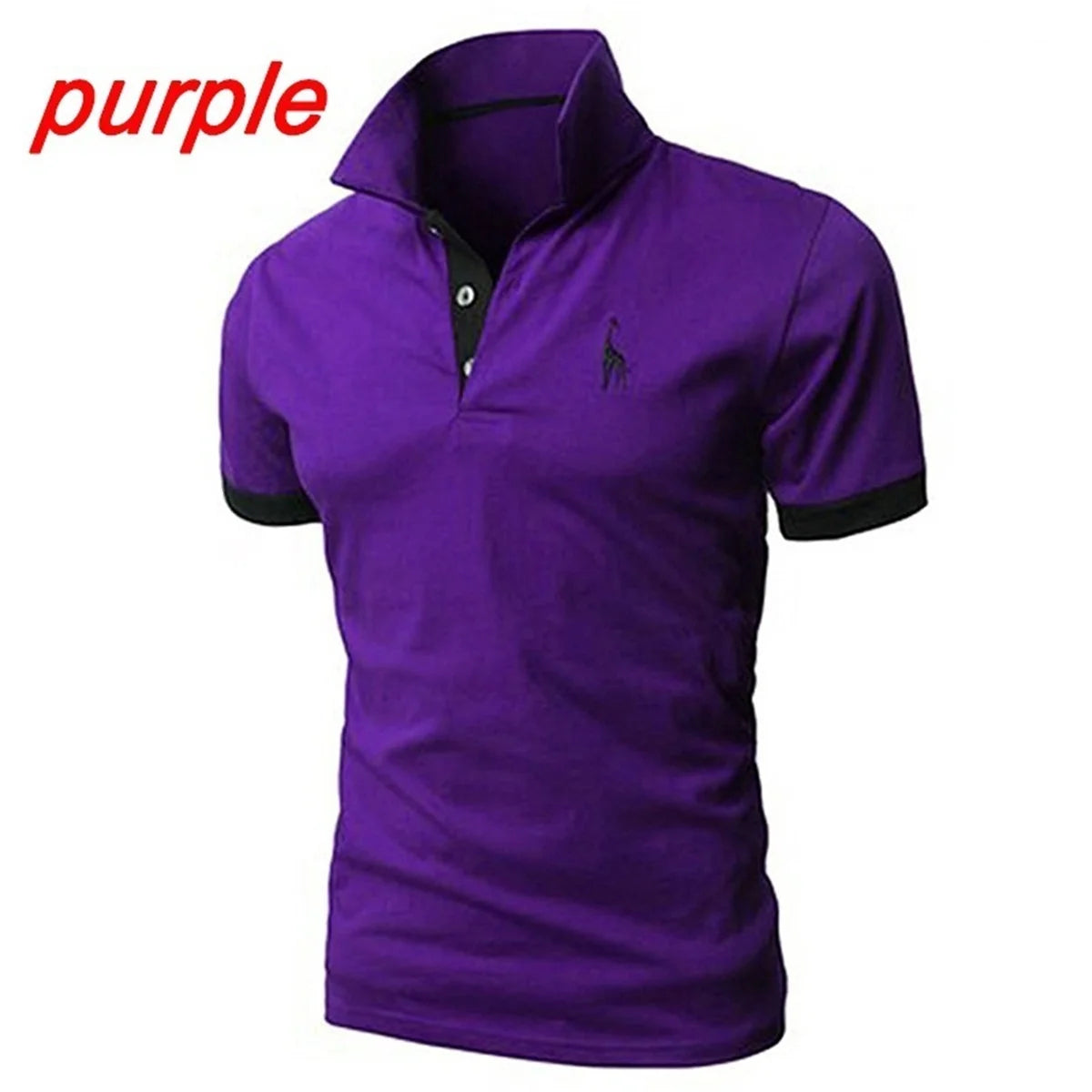 Fashion Cartoon Embroidery Polo Shirts for Men Casual Solid Color Slim Fit Mens Polos New Summer Fashion Brand Men Clothing