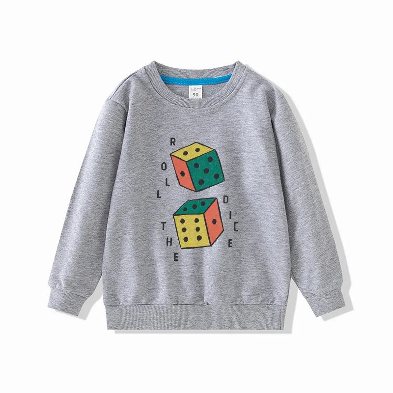 2025 Autumn Boys Girls Sweatshirts Long Sleeve Tops for Kids Children T-shirts Terry Toddler Pullover Baby Outfits Tees Clothing