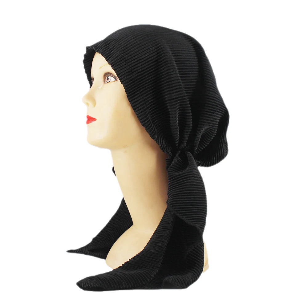 Top Sale Fashion New Women Beanies Skullies Arab Middle East Lady Hat Headwrap Tube Turban Bonnet Headwear Underscarf Hats
