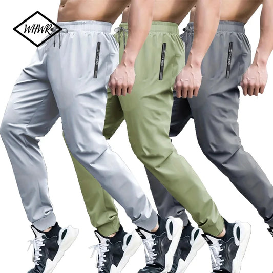 Men's Running Pants Quick Dry Thin Tracksuit Elastic Gym Fitness Trousers Training Sport Pants Men Sportswear Jogging Sweatpants