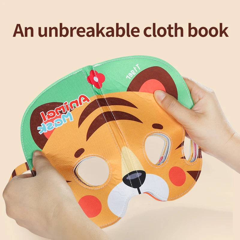 Kids Cloth Book Mask Cloth Book Animal Theme Cute Modeling Baby Toy Character Fun Party Game Birthday Festival Gift
