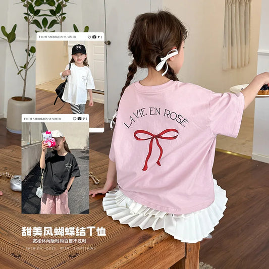 Kids Clothes Girl Children Short Sleeved Girl Clothes Summer T Shirt Tops Children Clothing  Boy Cloth Ropa De Niña Ropa De Niño