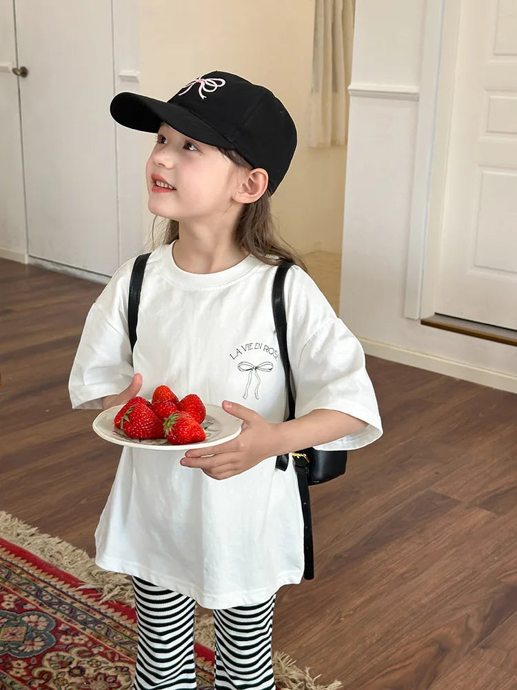 Kids Clothes Girl Children Short Sleeved Girl Clothes Summer T Shirt Tops Children Clothing  Boy Cloth Ropa De Niña Ropa De Niño