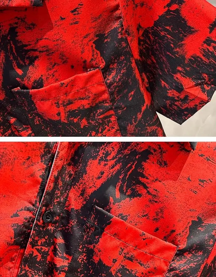 Thin Style Men's Loose Casual Short-sleeved Shirt