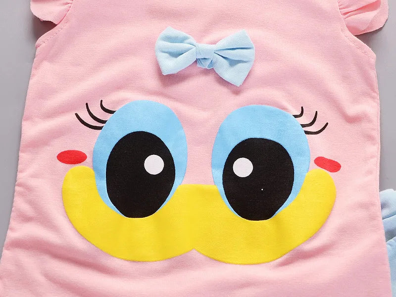 Children's Girls Clothes Summer New Baby Girl Fashion Cute Vest Shorts 2Pcs/Sets Infant Outfits Kids Tracksuits 1 2 3 4 Years