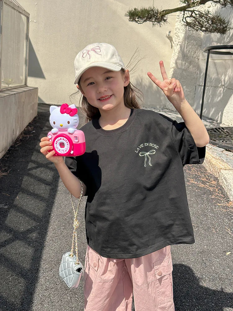 Kids Clothes Girl Children Short Sleeved Girl Clothes Summer T Shirt Tops Children Clothing  Boy Cloth Ropa De Niña Ropa De Niño