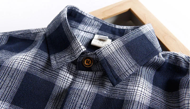 Boys Shirts Fashion Children Plaid Shirts Cotton Long Sleeve Boys Tops Shirt Teenage Kids Boys Clothes 5 6 8 9 10 12 14 15 Years