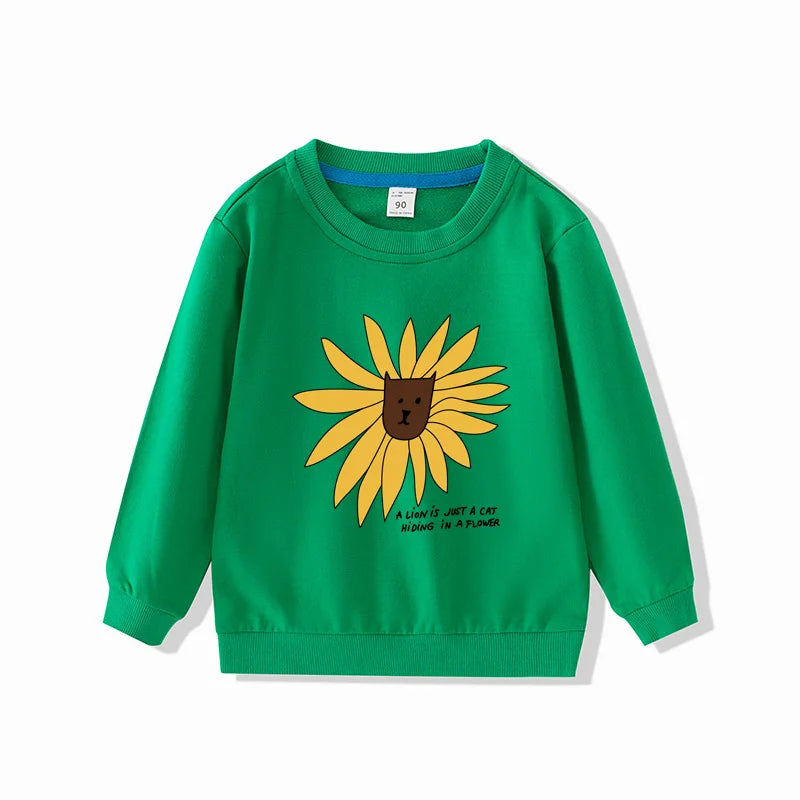 2025 Autumn Boys Girls Sweatshirts Long Sleeve Tops for Kids Children T-shirts Terry Toddler Pullover Baby Outfits Tees Clothing