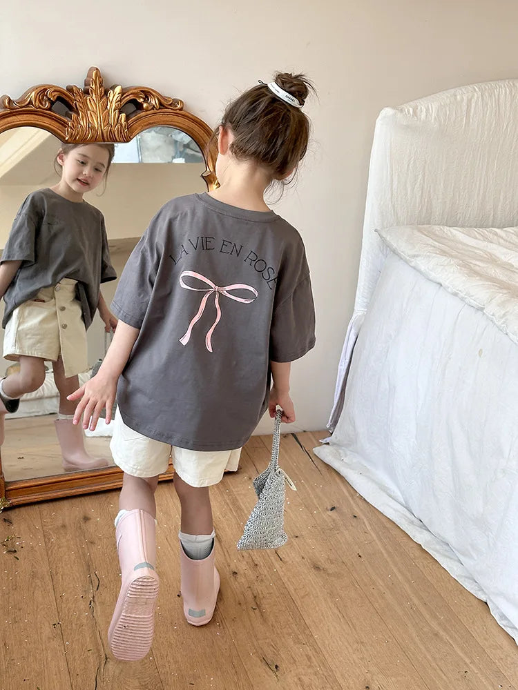 Kids Clothes Girl Children Short Sleeved Girl Clothes Summer T Shirt Tops Children Clothing  Boy Cloth Ropa De Niña Ropa De Niño
