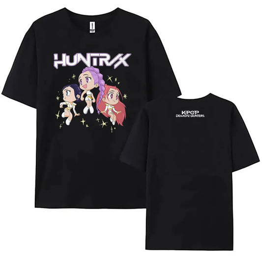 2025 Movie KPop Demon Hunters T-shirt Summer Short Sleeve Tshirts for Male Casual Loose Women Men T Shirt Graphic Clothes