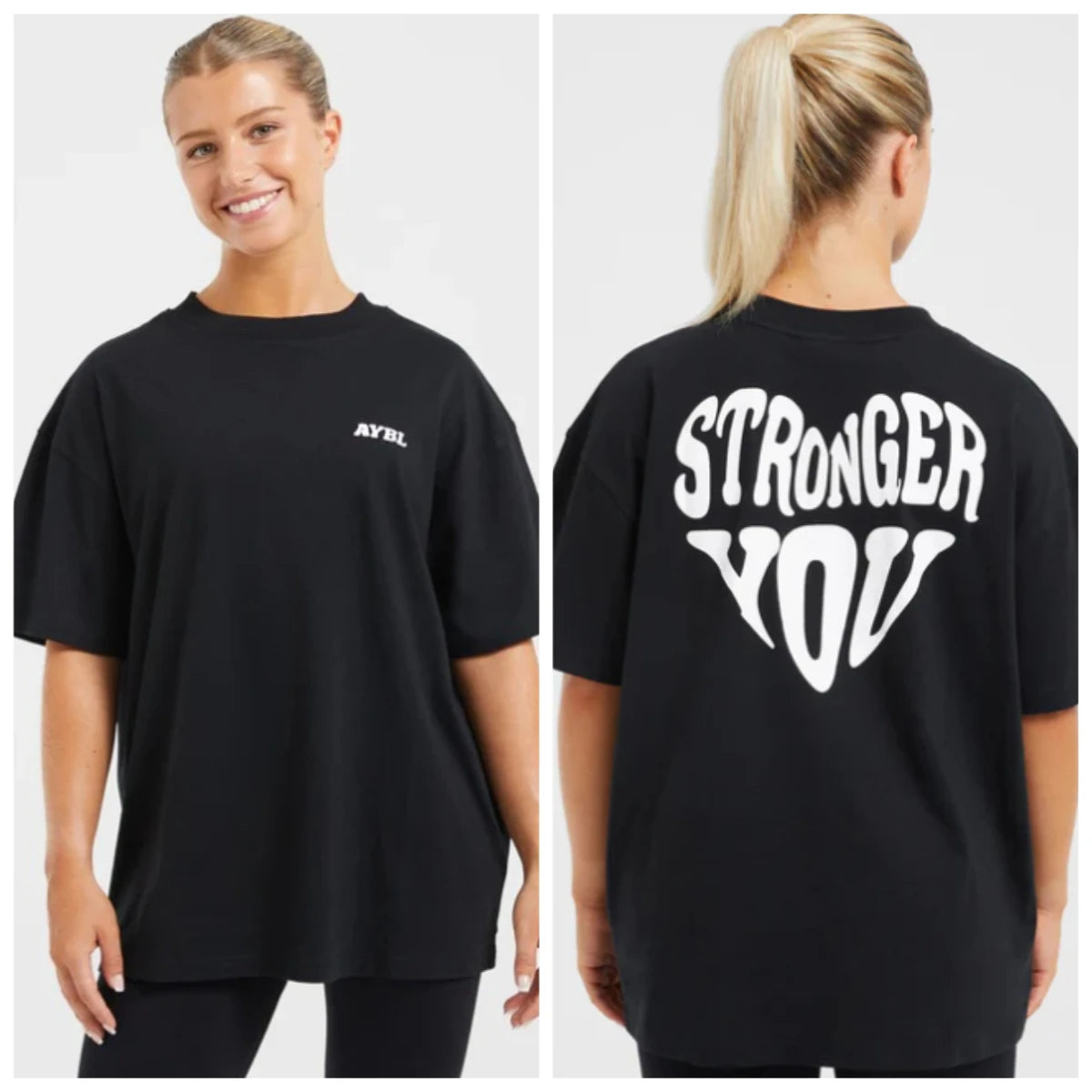AYBL Letter Print Summer High Quality Men's and Women's Short-sleeved T-shirt New Sports Fitness Crew Neck Short-sleeved Top