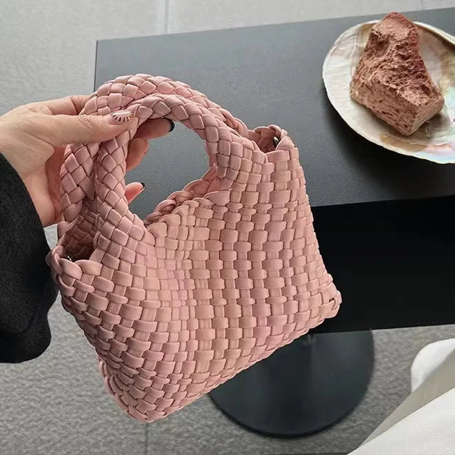 Hanrted Woven  Buet Bag Women's Crossbody Handbag Handheld Basket Bag Sli American Retro Sle Daily Use