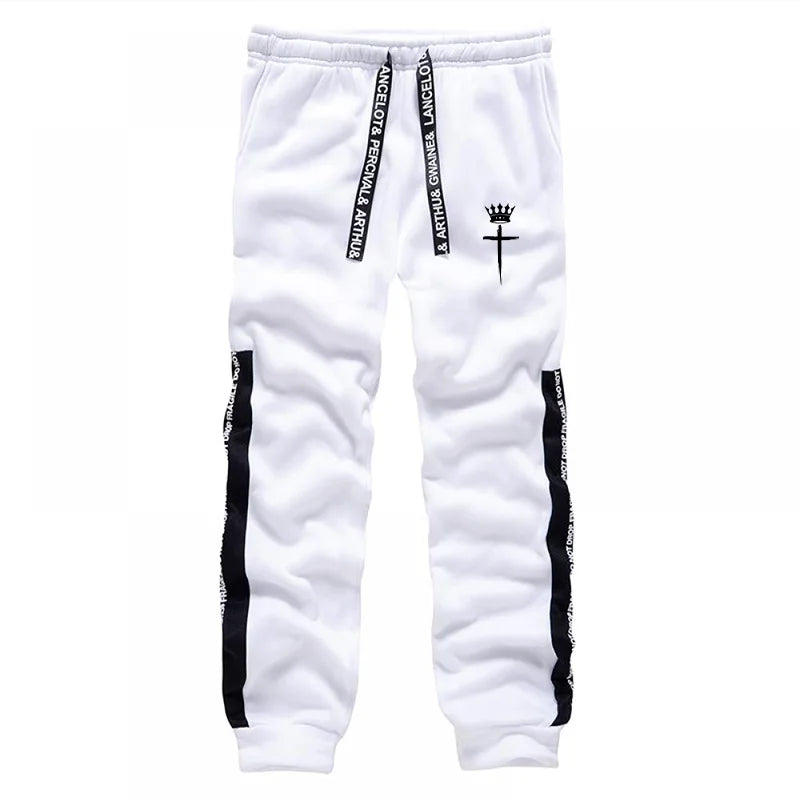 Cross Crown Print Sweatshirts Sweatpants High Quality Street Fashion Tracksuit 2025 Fall/winter Men's Sportswear 2pcs Set