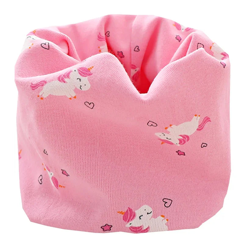 New Autumn Winter Girls 100% Cotton Scarf Children Scarf Bibs LIC Boys Girls O Ring Scarf Lovely Kids Collar Children Bufandas