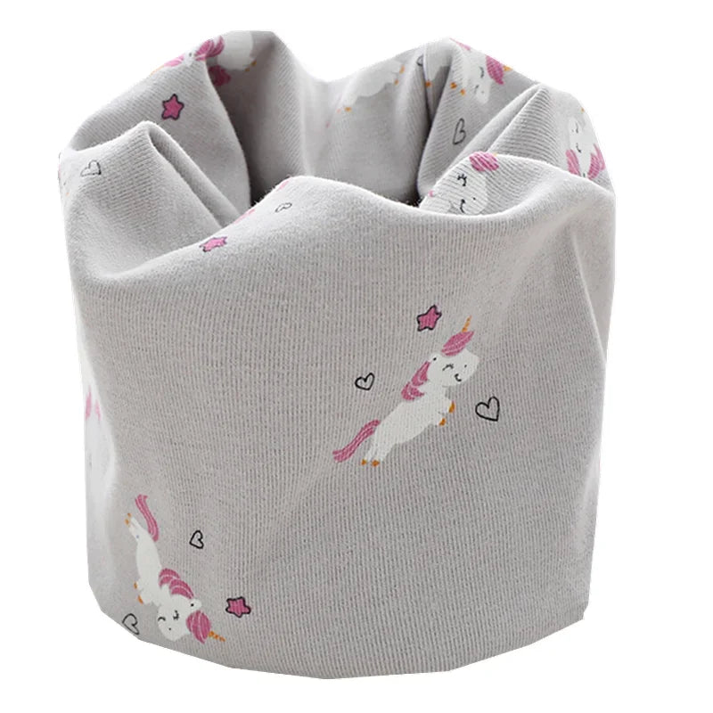 New Autumn Winter Girls 100% Cotton Scarf Children Scarf Bibs LIC Boys Girls O Ring Scarf Lovely Kids Collar Children Bufandas