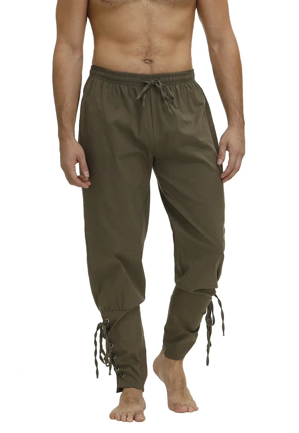 Pirate Pant for Men Costume Renaissance Medieval Pants Drawstring Shorts Halloween Costume Adult Cosplay