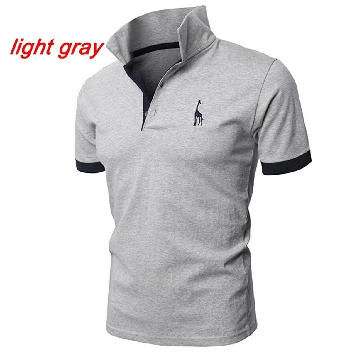 Fashion Cartoon Embroidery Polo Shirts for Men Casual Solid Color Slim Fit Mens Polos New Summer Fashion Brand Men Clothing