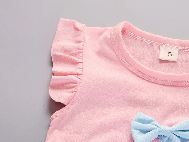 Children's Girls Clothes Summer New Baby Girl Fashion Cute Vest Shorts 2Pcs/Sets Infant Outfits Kids Tracksuits 1 2 3 4 Years