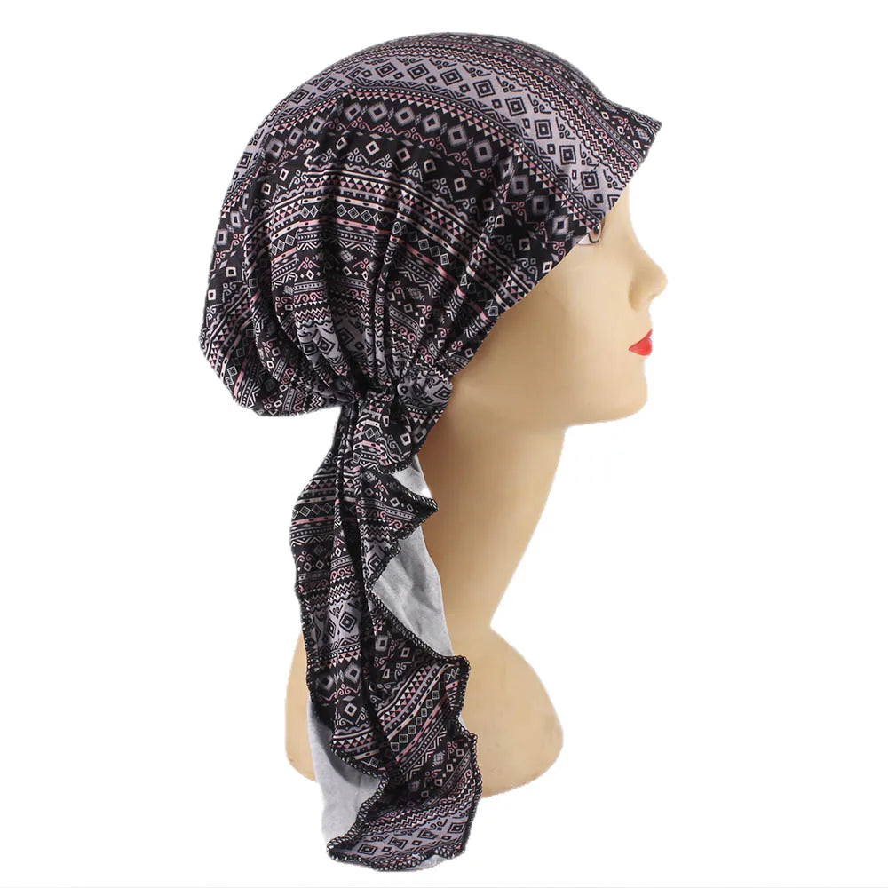 Top Sale Fashion New Women Beanies Skullies Arab Middle East Lady Hat Headwrap Tube Turban Bonnet Headwear Underscarf Hats