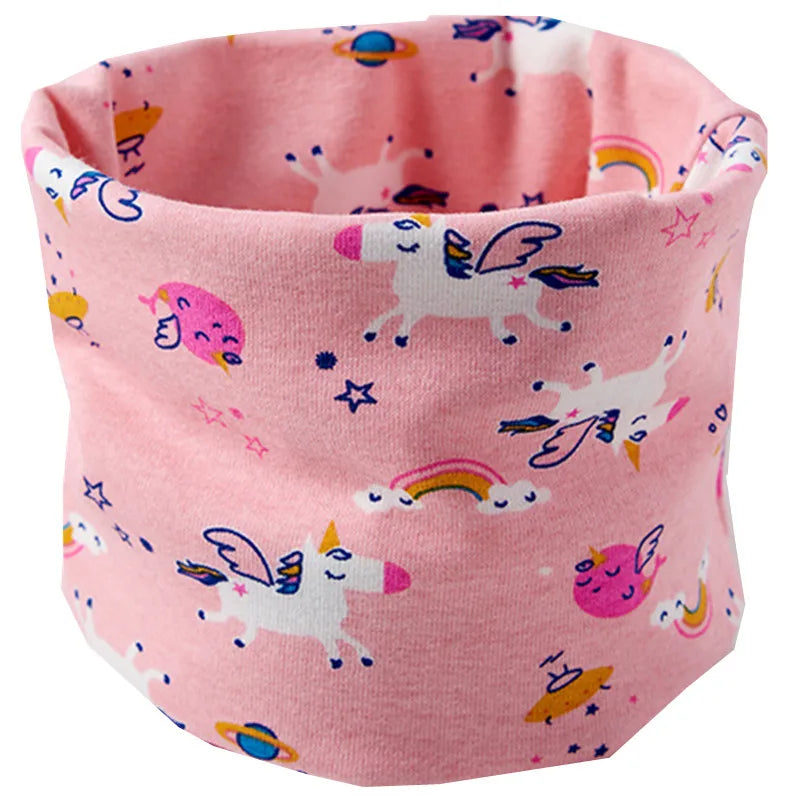 New Autumn Winter Girls 100% Cotton Scarf Children Scarf Bibs LIC Boys Girls O Ring Scarf Lovely Kids Collar Children Bufandas