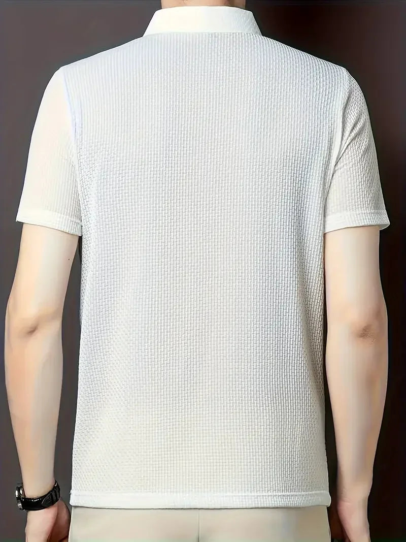 Cool POLO shirts for men's casual wear, with exquisite craftsmanship, with lapel, button closure, in solid color, classic and fa