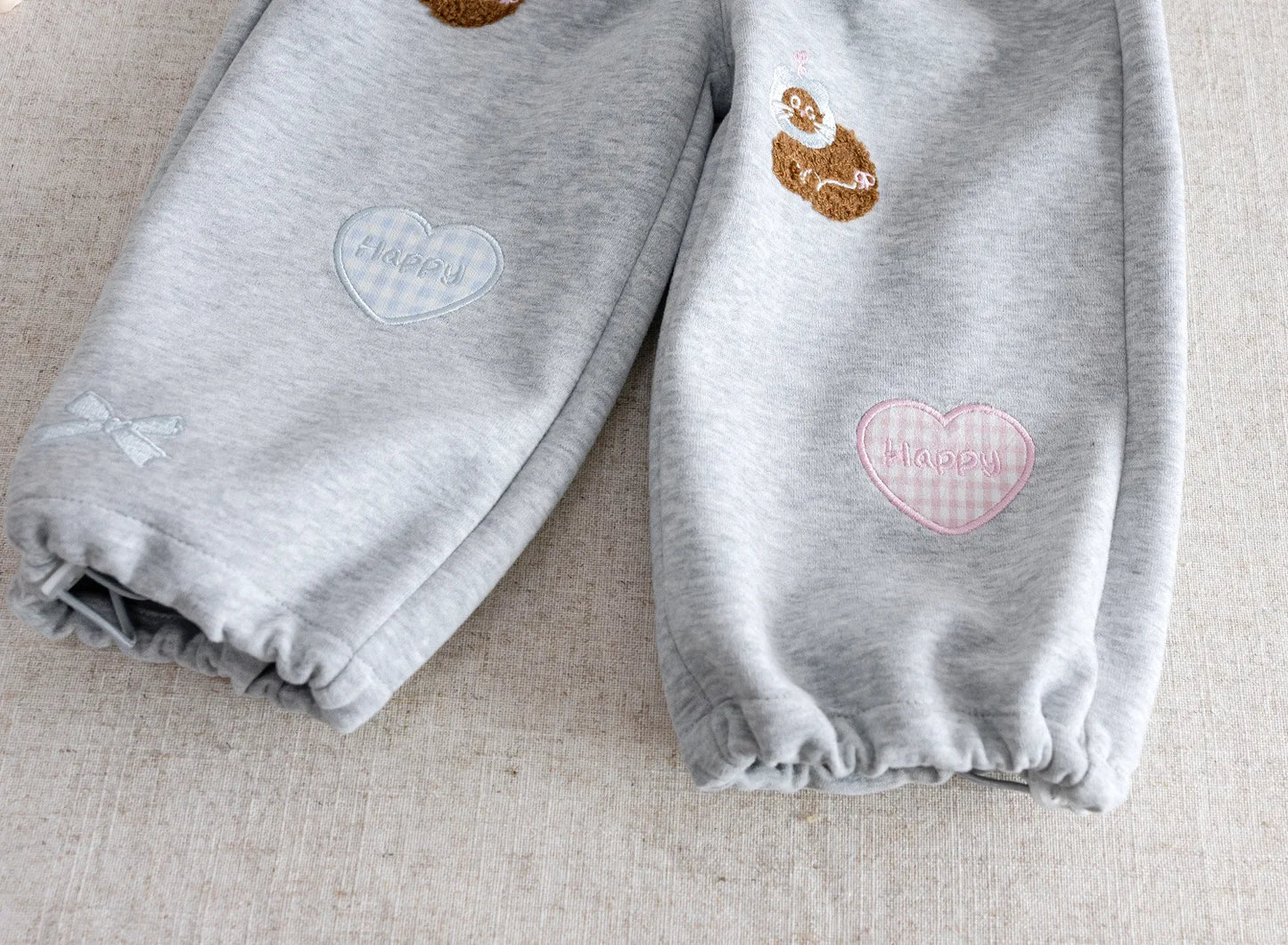 Girls Pants 2025 Spring Autumn Cartoon Trousers for Kids Embroidered Children Casual Loose Toddler Sporty Pants Baby Clothing