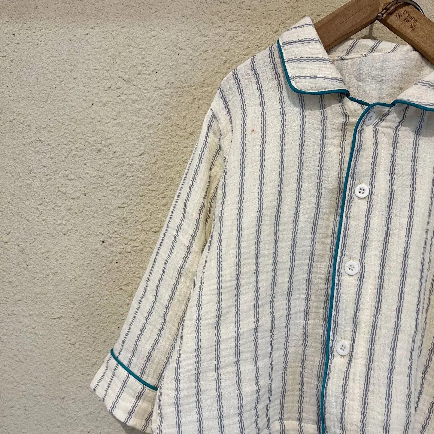 Pajama Sets New Spring Autumn Season Pure Cotton Gauze Baby Long Sleeved Girl Boys Childrens Clothing Sleepwear