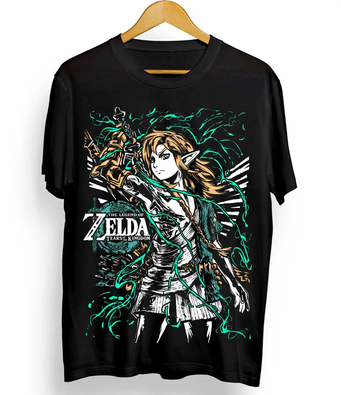 The Legend of  T-shirt Link To The Past Graphic Print Black Shirt All Size