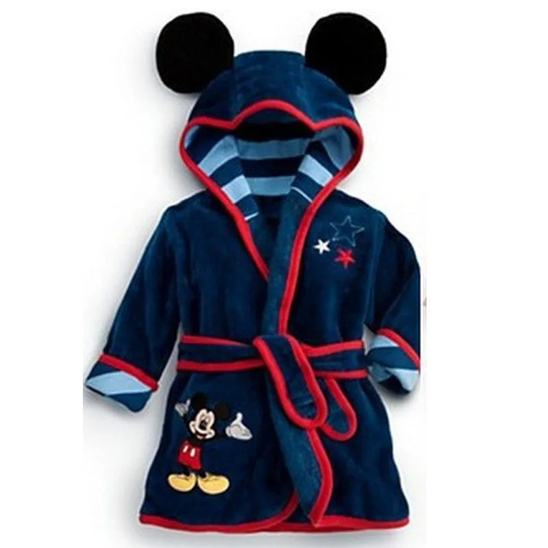 Children Pijama minnie Infantil Kids Warm Pajama mermaid Pyjamas Boys Baby Girl Animal tigger flannel Sleepwear Robe