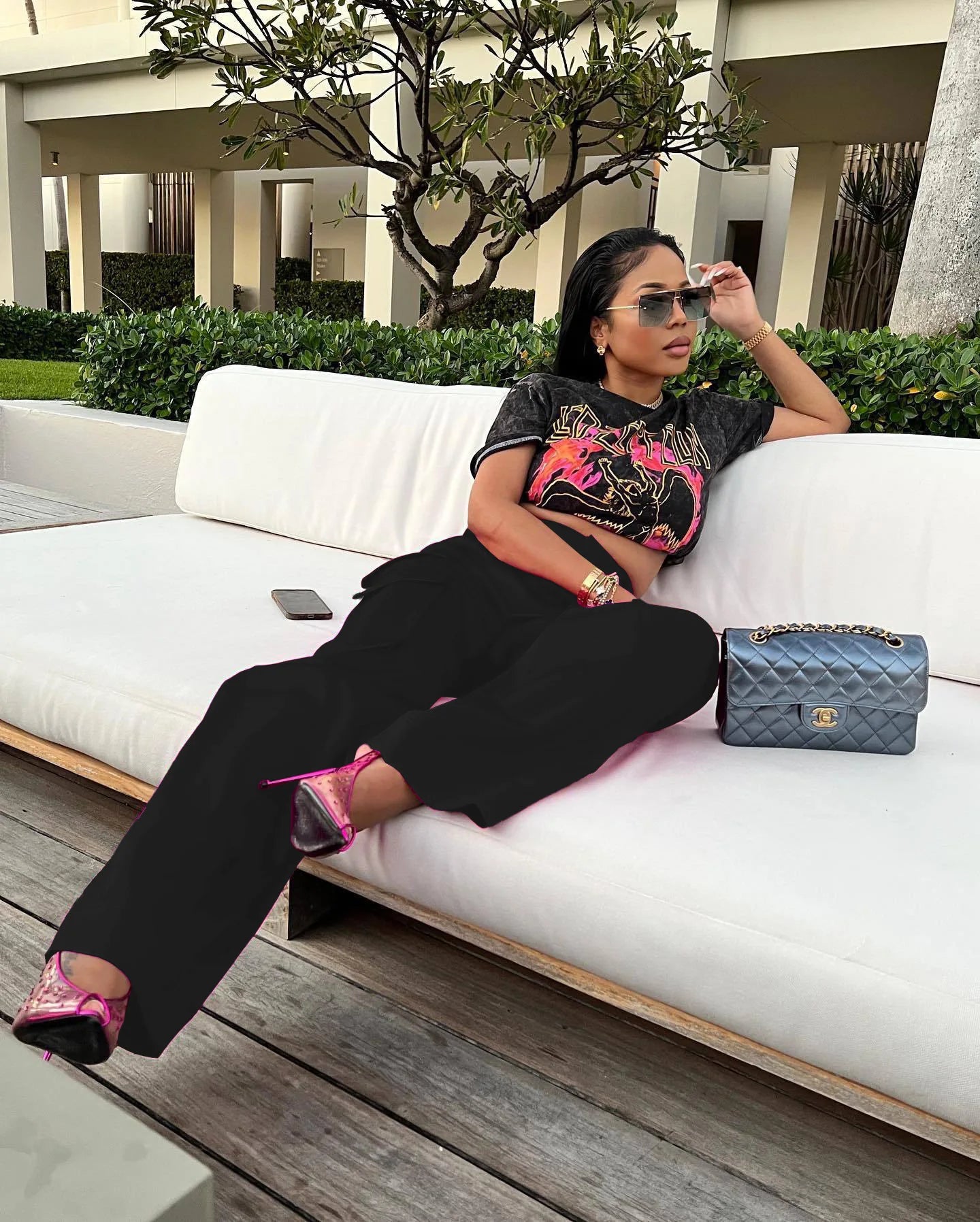 Women Pants  Spring Summer Casual Satin Stretch High Waist Cargo Pants With Pocket Streetwear Solid Wide Leg Pants Flare Trouser