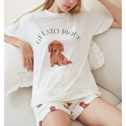 Pajama Pants Set Women's Clothing Short Sleeve Summer Comfortable Breathable Casual Stylish Simple Stylish Loose Cartoon