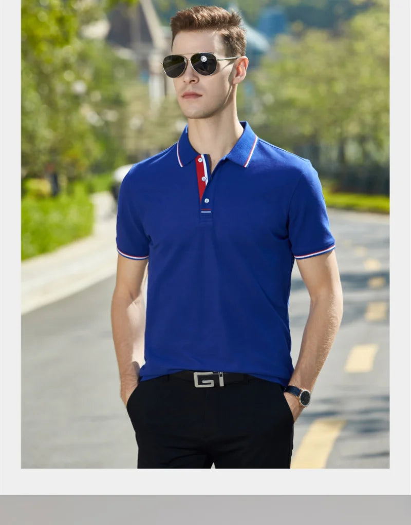 Polo Shirts Casual Solid Color New Summer Fashion Brand Men Hot Selling Clothing Breathable Lapel 8 Colors T-Shirt