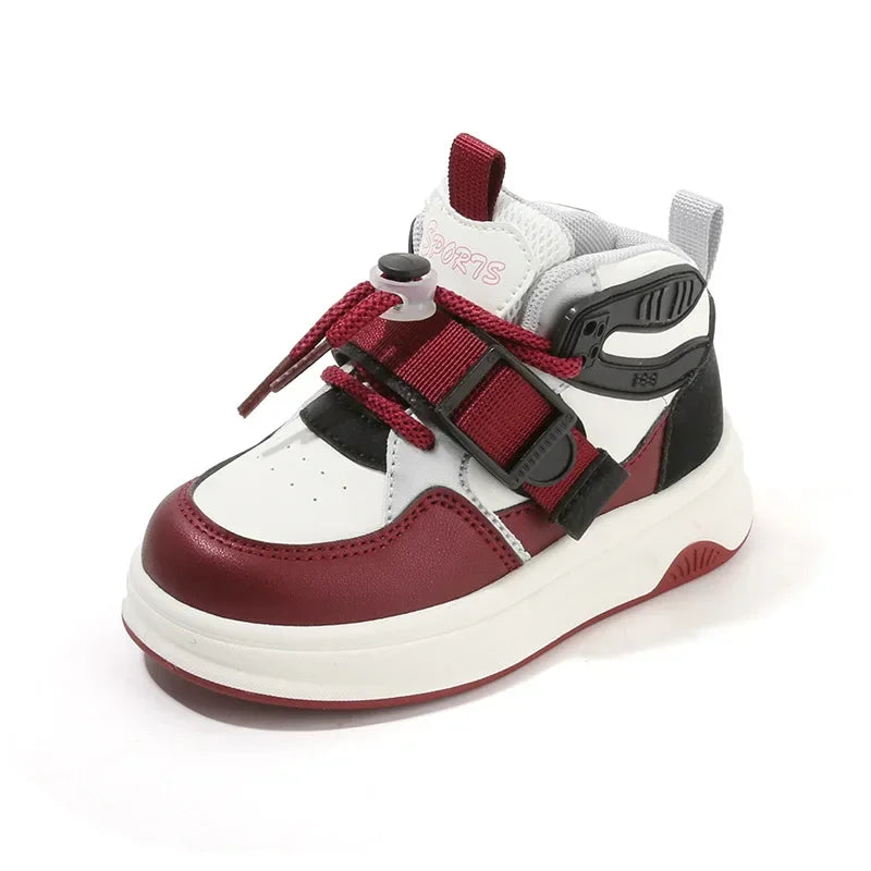 Kid Sneakers School High-top Causal Sports Shoes for Boy Non-slip Spring Autumn Children Fashion Girls Chunky Basketball Shoes