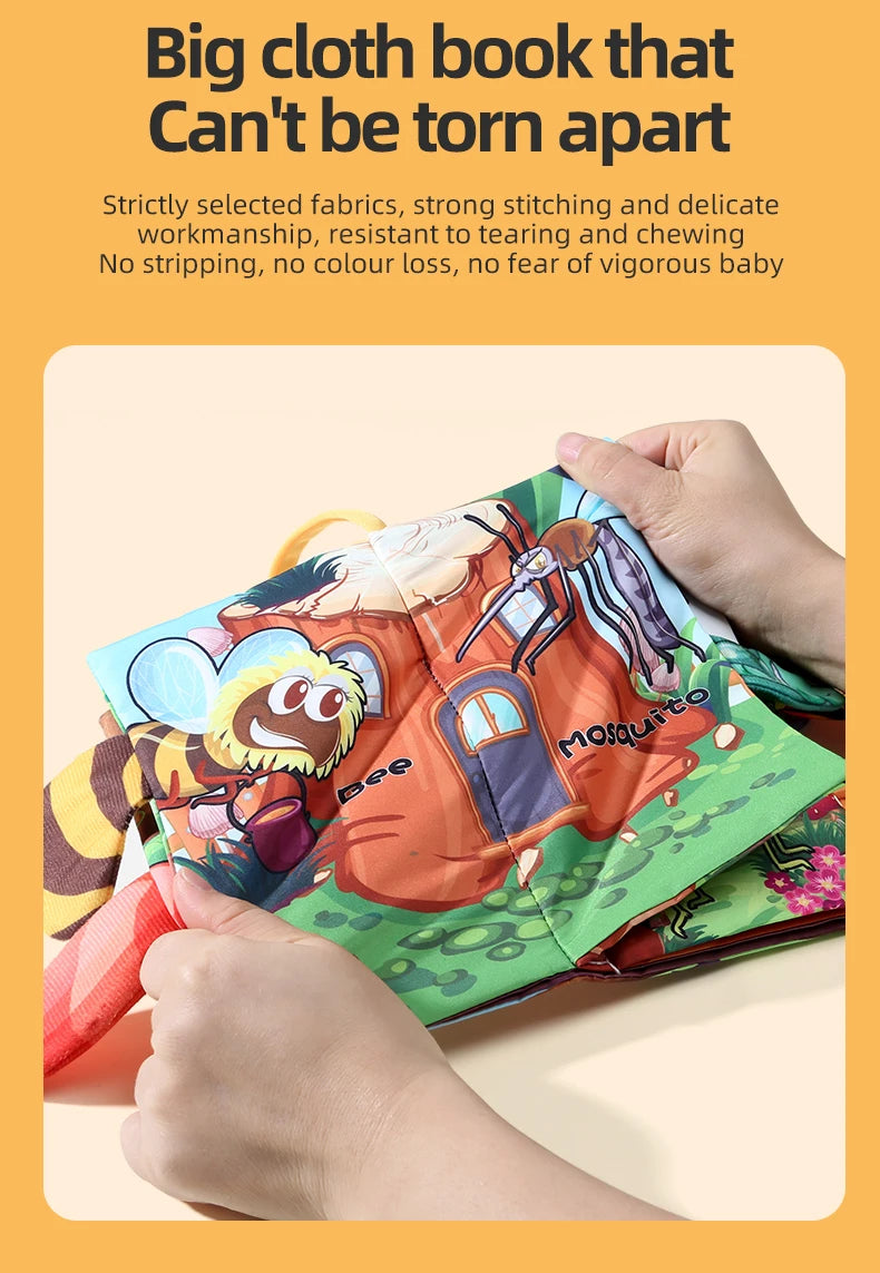 Baby Cloth Book 6 Pages 0-3 Year Old Early Education Parent-child Interaction Baby Toys For 0-3 Year Old Newborn Gifts