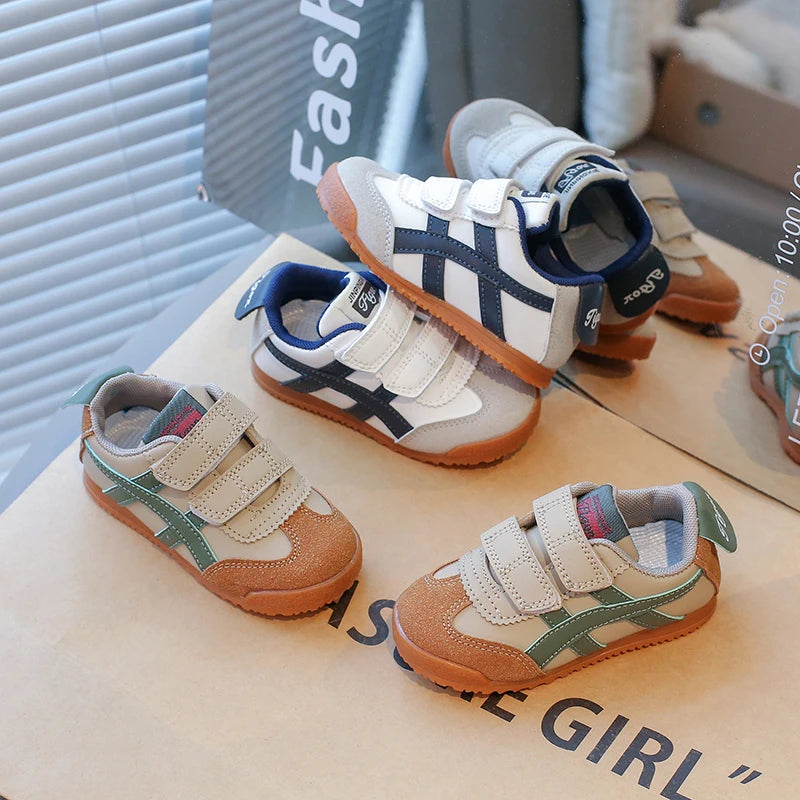 2025 Spring and Autumn New Korean Edition Children's Single Shoes Casual Running Shoes Baby Walking Shoes