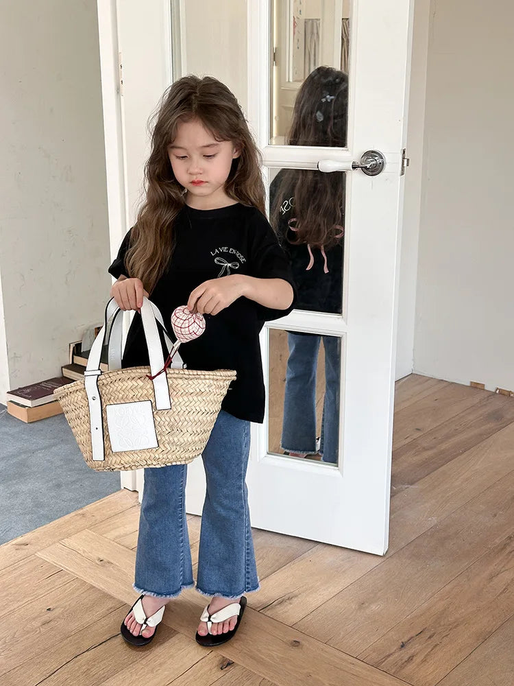 Kids Clothes Girl Children Short Sleeved Girl Clothes Summer T Shirt Tops Children Clothing  Boy Cloth Ropa De Niña Ropa De Niño