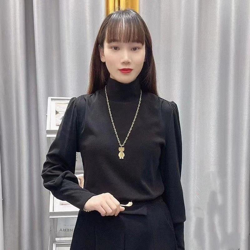 Women Clothing Simplicity All-match Casual Bottoming Shirt Spring Autumn New Long Sleeve Loose Fashion T Shirts Office Harajuku