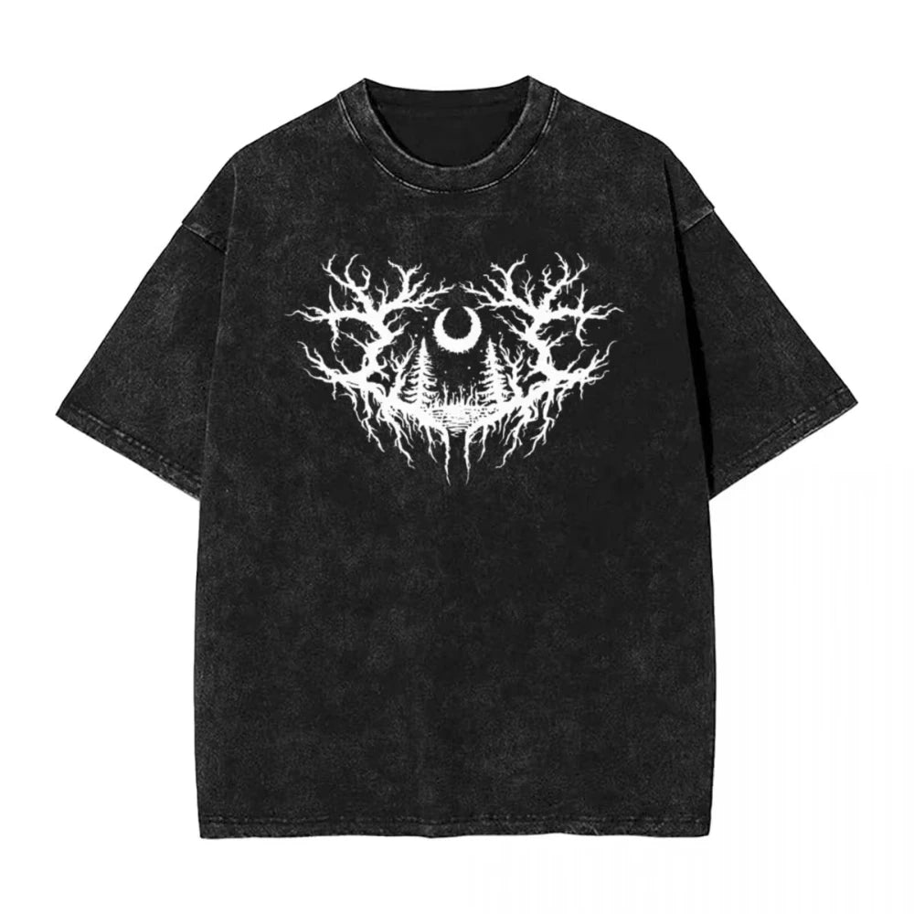 Washed T Shirt Men Clothing BMTH Bring Me The Horizons Brutal Funny Logo T-Shirt Summer Vintage T Shirts Cotton Trending Graphic