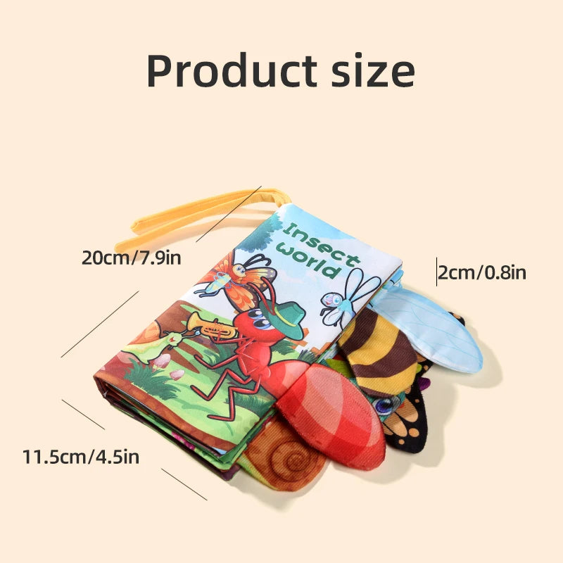 Baby Cloth Book 6 Pages 0-3 Year Old Early Education Parent-child Interaction Baby Toys For 0-3 Year Old Newborn Gifts
